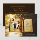 ラブブック 50周年 結婚記念日 写真 招待状 (正面/裏面)