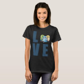 ラブブドギーママBudgerigar Parakeet Bird 25 Tシャツ (正面フル)