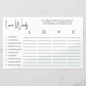 ラブブライダルシャワーワードゲームソフトグリーンウォッシュ (正面)