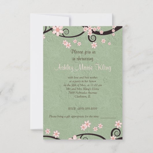 ラブブライダル·シャワーの囚人の招待 招待状 (裏面)