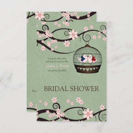 ラブブライダル·シャワーの囚人の招待 招待状 (正面/裏面)