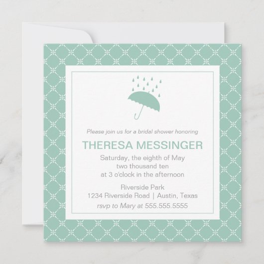 ラブブライダル·シャワーの招待状でお迎え 招待状 (正面)