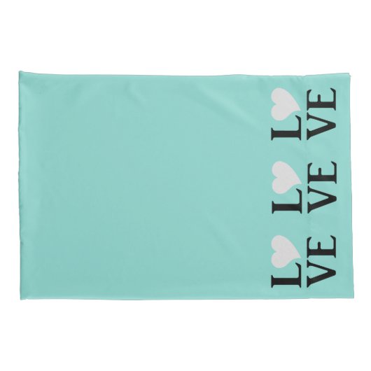 ラブブライド&コティール(緑がかった色)ブルーズ結婚ホームデコール 枕カバー (裏面-右)