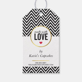 ラブブラックシボロンで作ったビジネス用包装 ギフトタグ