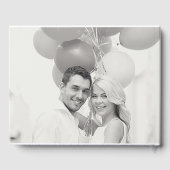 ラブブラックスクリプト結婚の写真お祝い ゲストブック (裏面)