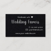 ラブブラックスタイリッシュシルバーハートで手作り 名刺 (裏面)