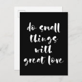 ラブブラックハガキ素晴らしで小さなことをする ポストカード (正面/裏面)