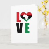 『ラブブラックヒストリー月アフリカ国旗』 カード (黄色い花)