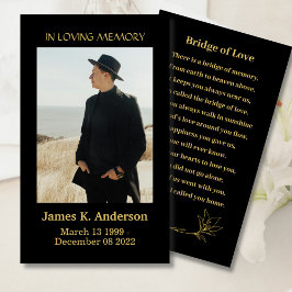 ラブブラックメモリアル祈りの言葉フォトカード 名刺