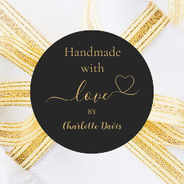 ラブブラック金ゴールド名 ラウンドシール