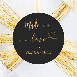 ラブブラック金ゴールド名 ラウンドシール