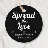 ラブブラック、ホワイトタイポグラフィ結婚ズ フェイバータグ (裏面)