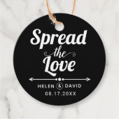 ラブブラック、ホワイトタイポグラフィ結婚ズ フェイバータグ (正面)