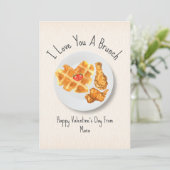 ラブブランチプンワッフル教室バレンタイン カード (スタンド正面)