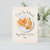 ラブブランチプンワッフル教室フォトバレンタイン カード (スタンド正面)