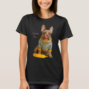 ラブブルドッフランスのドフレンチーママパパドッグパピペ Tシャツ