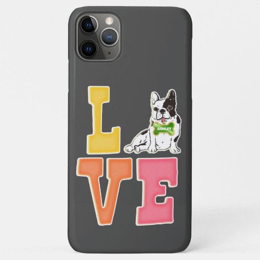 ラブブルフランスのドッグかわいい犬パパ犬ママ Case-Mate iPhoneケース (裏面)