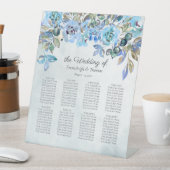 ラブブルーの花模様 台座サイン (インサイチュ)