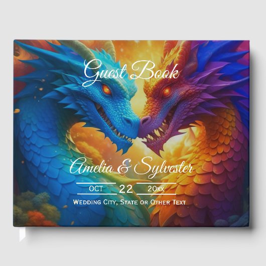 ラブブルーカラフルズのゲスト結婚ブックにドラゴン ゲストブック (正面)
