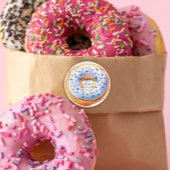 ラブブルードーナツの赤ちゃんシャワーを浴びる ラウンドシール