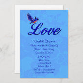 ラブブルーバードブライダルシャワー 招待状 (正面/裏面)