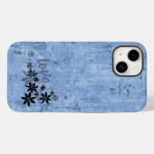 ラブブルーフラワーズフォンケース Case-Mate iPhoneケース (裏面 (横))