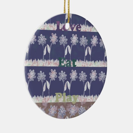 ラブブルーベビーシャワーの色 セラミックオーナメント (右)