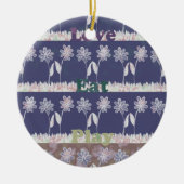 ラブブルーベビーシャワーの色 セラミックオーナメント (正面)