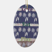 ラブブルーベビーシャワーの色 セラミックオーナメント (右)