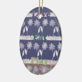 ラブブルーベビーシャワーの色 セラミックオーナメント (左)