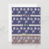 ラブブルーベビーシャワーインスピレーション引用文カラー インビテーションポストカード (正面/裏面)