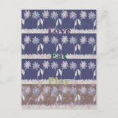 ラブブルーベビーシャワーインスピレーション引用文カラー インビテーションポストカード (正面)