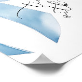 ラブブルーボウの好意で結ばれるブライダルシャワー ポスター (角)