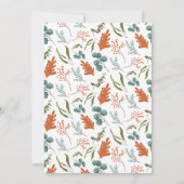 ラブブルー素朴カボチャの赤ちゃんシャワーの秋 サンキューカード (裏面)