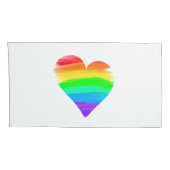 ラブブレンド美しく、虹/ハート2デザイン 枕カバー (裏面-右)