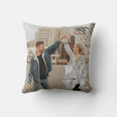 ラブブロック | グランジタイポグラフィフォトオーバーレイ投球 クッション (裏面)