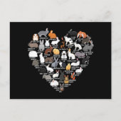 ラブブンニーズおもしろいラビットハート シーズンポストカード (正面)