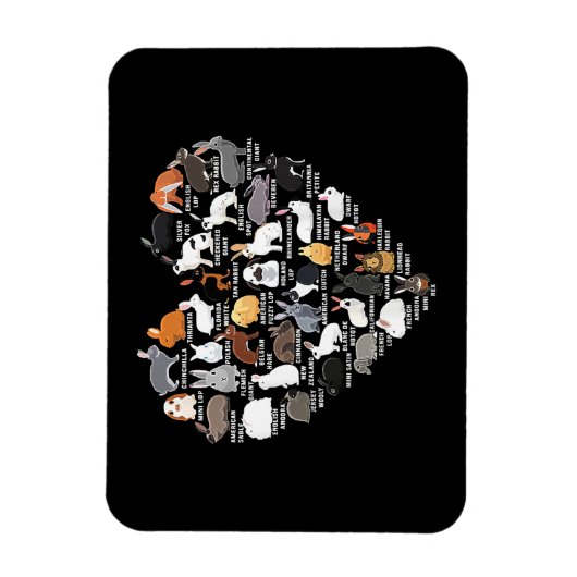 ラブブンニーズおもしろいラビットハート マグネット (縦)