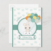 ラブブンニー新生児おめでとう 案内ポストカード (正面/裏面)