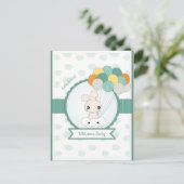 ラブブンニー新生児おめでとう 案内ポストカード (スタンド正面)