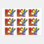 ラブプライドフローララッピング紙シートセット ラッピングペーパーシート (正面)