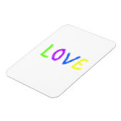 ラブプライドレインボーウォーターカラーLGBTQ 6月モダン マグネット (左側)