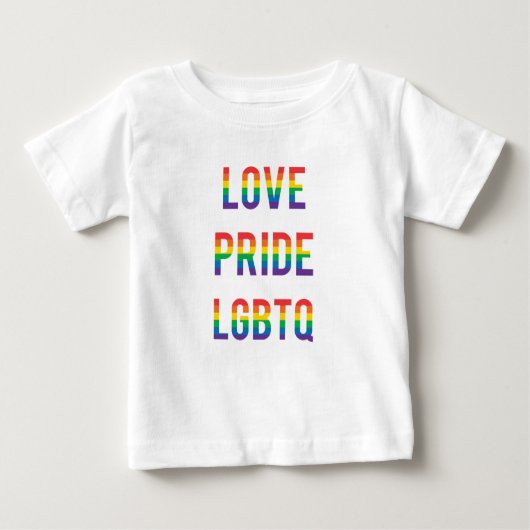 ラブプライドLGBTQ ベビーTシャツ (正面)