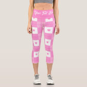 ラブプライモダンドピンクハートコレクション カプリレギンス (正面)