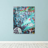 ラブプラハウォールグラフィティ通りアート,アーバン実在 キャンバスプリント (インサイチュ (ウッドフロア))