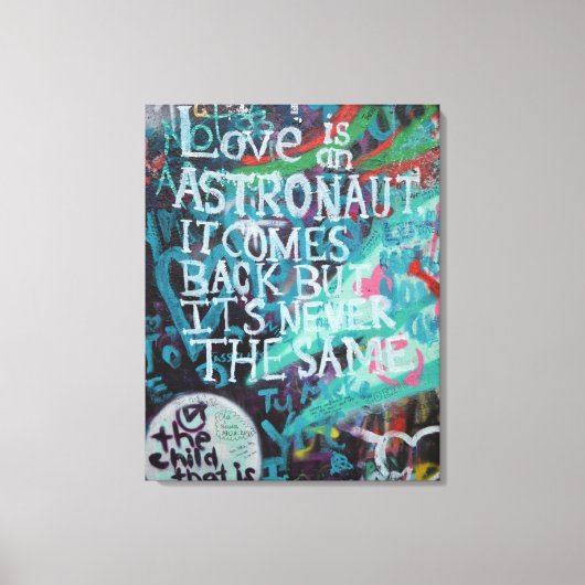 ラブプラハウォールグラフィティ通りアート,アーバン実在 キャンバスプリント (正面)