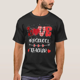 ラブプリスクール先生ハートヒョウ水牛プレイド Tシャツ