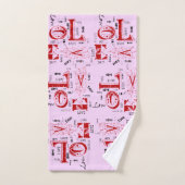 ラブプリント バスタオルセット (ハンドタオル)