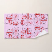 ラブプリント バスタオルセット (ハンドタオル)