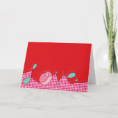 ラブプレイドチェックループレトロかわいいバレンタインデー シーズンカード (正面)